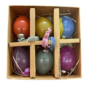 Anthropologie 3”’Glass Christmas Easter Ornaments Set of 6